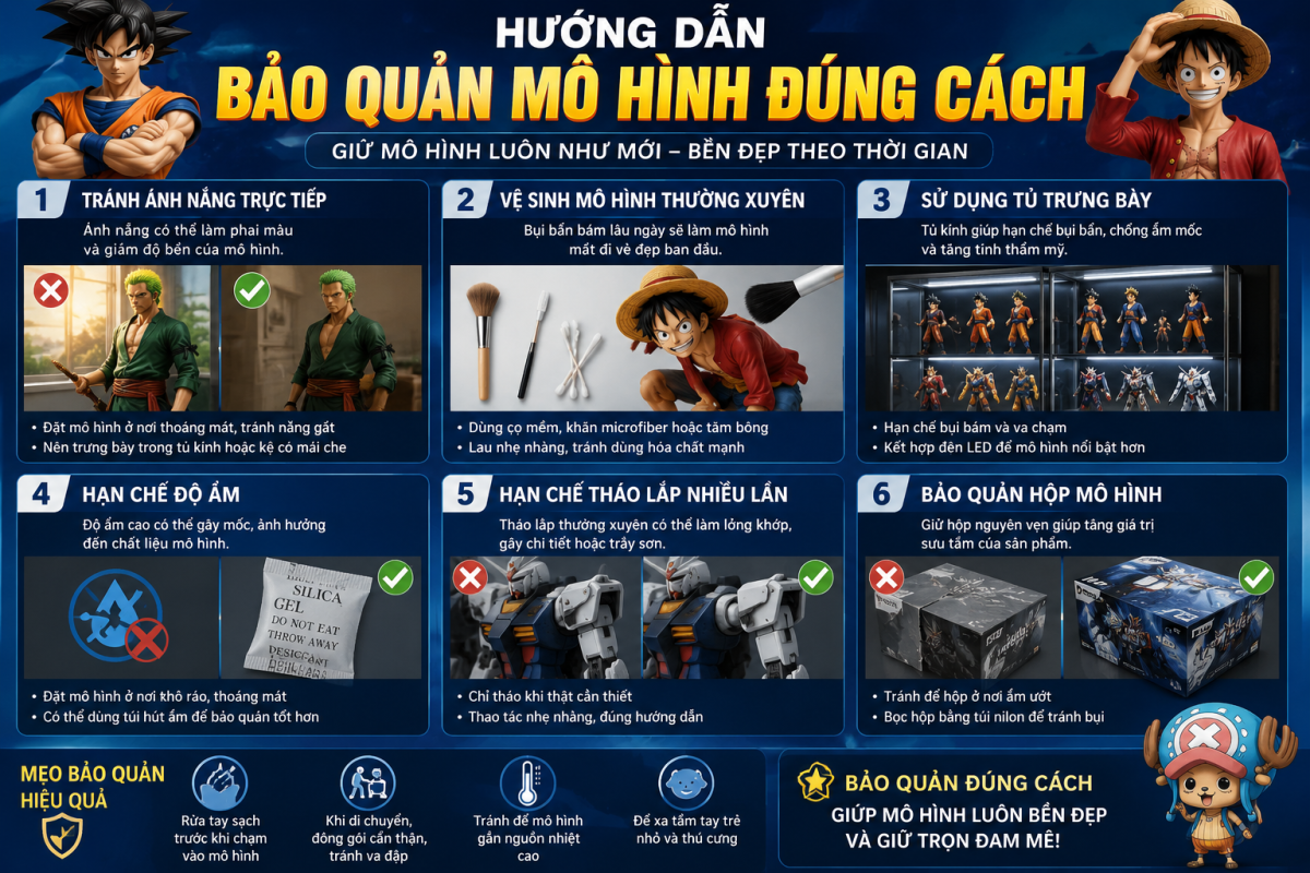 Hướng Dẫn Bảo Quản Mô Hình Anime Đúng Cách Để Luôn Như Mới